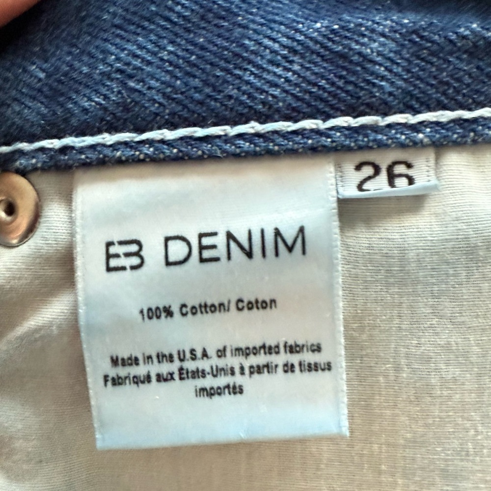 EB DENIM High Rise Straight Leg Jeans Midnight Casual Women’s Size 26 - Picture 13 of 13
